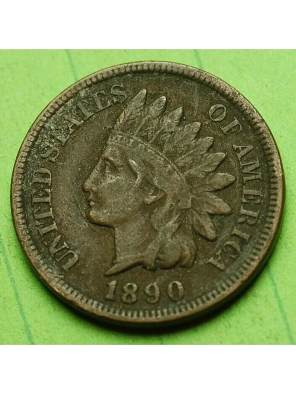 W848 1890 Indian Head Cent Penny 1c - Check Out Our Store 🔥🔥LIBERTY🔥🔥
